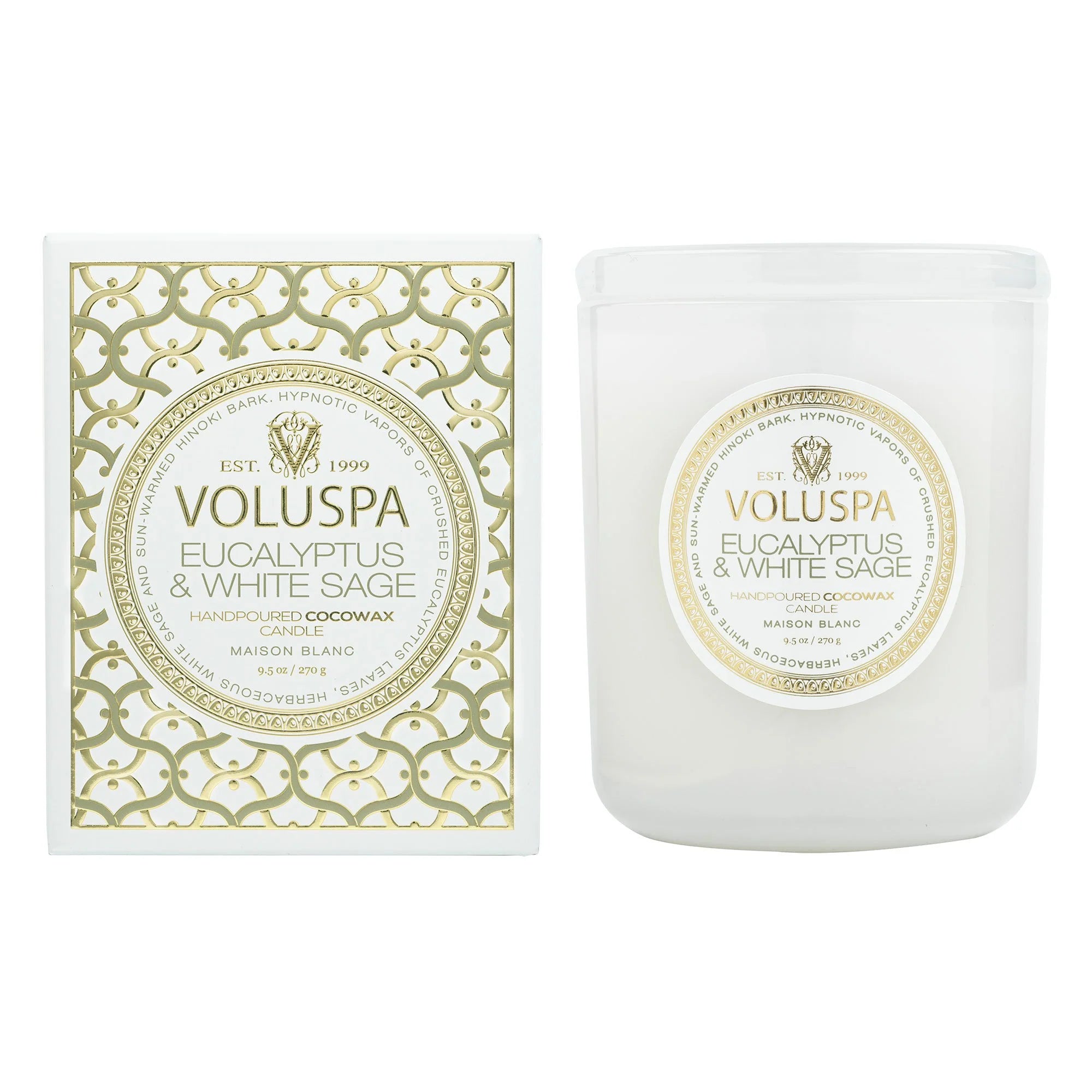 Voluspa - Eucalyptus & White Sage Classic Candle