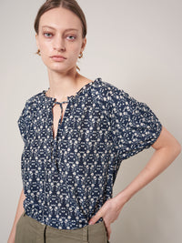 Wyeth - Keaton - Silk Cotton Voile Top in Multi