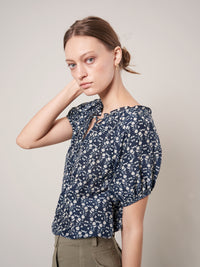 Wyeth - Keaton - Silk Cotton Voile Top in Multi