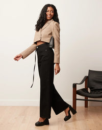 Yoga Jeans - Lily Wide Leg Jeans in Black