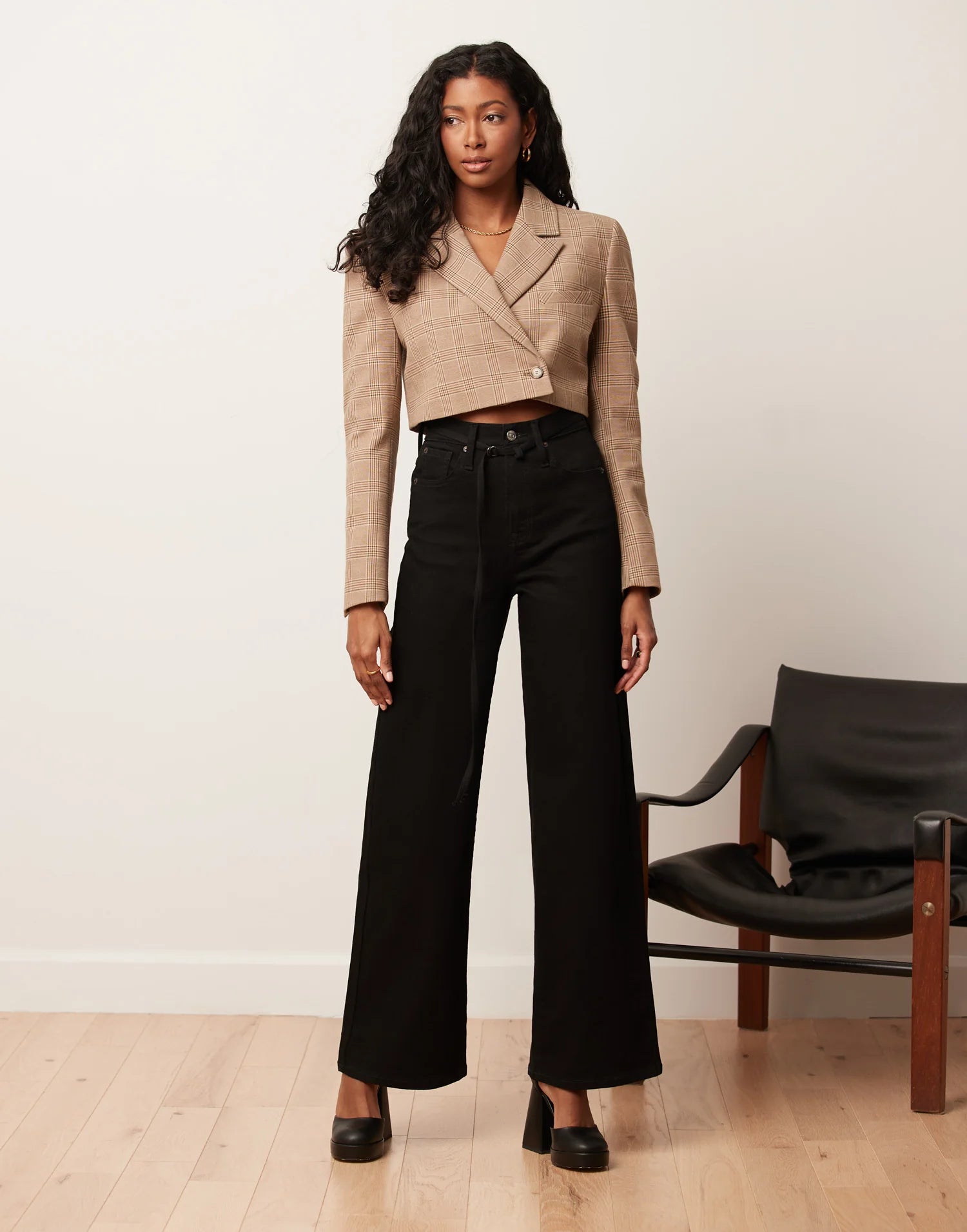 Yoga Jeans - Lily Wide Leg Jeans in Black