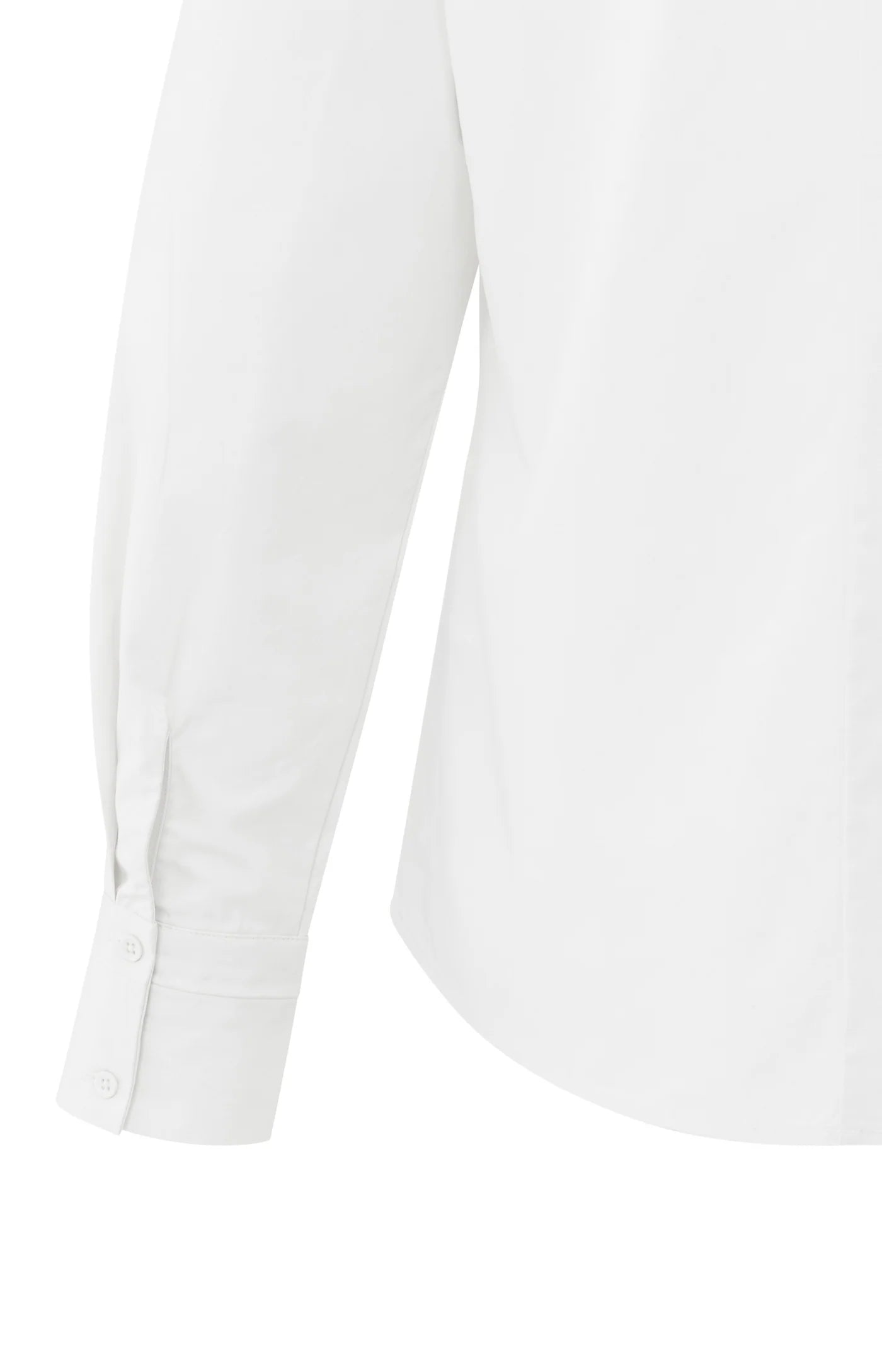 YAYA - Blouse with High V-neck Collar in Pure White