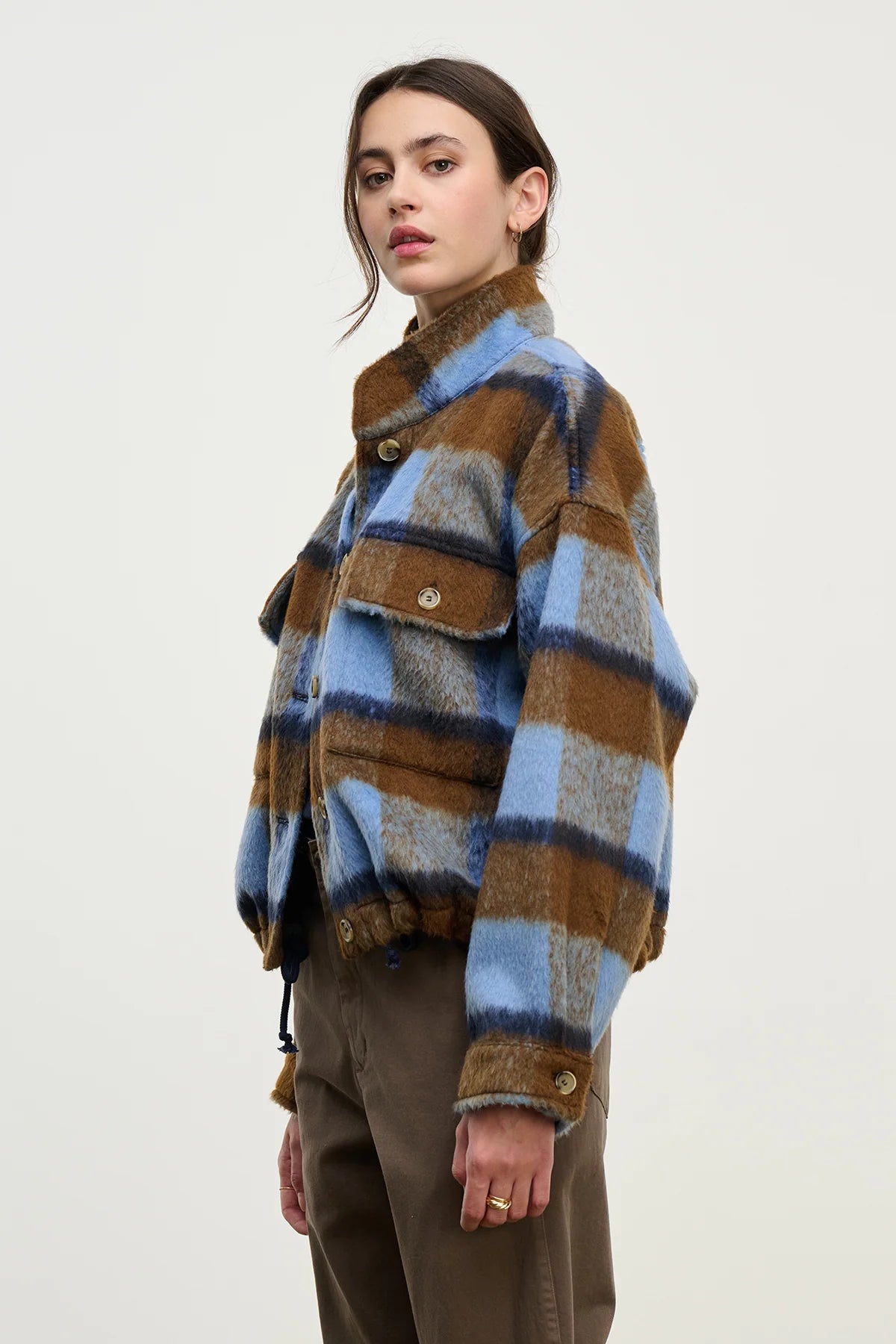 Velvet - Aubrey - Brushed Plaid Jacket