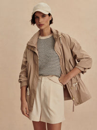 Varley - Rema Short Rain Jacket in Light Taupe