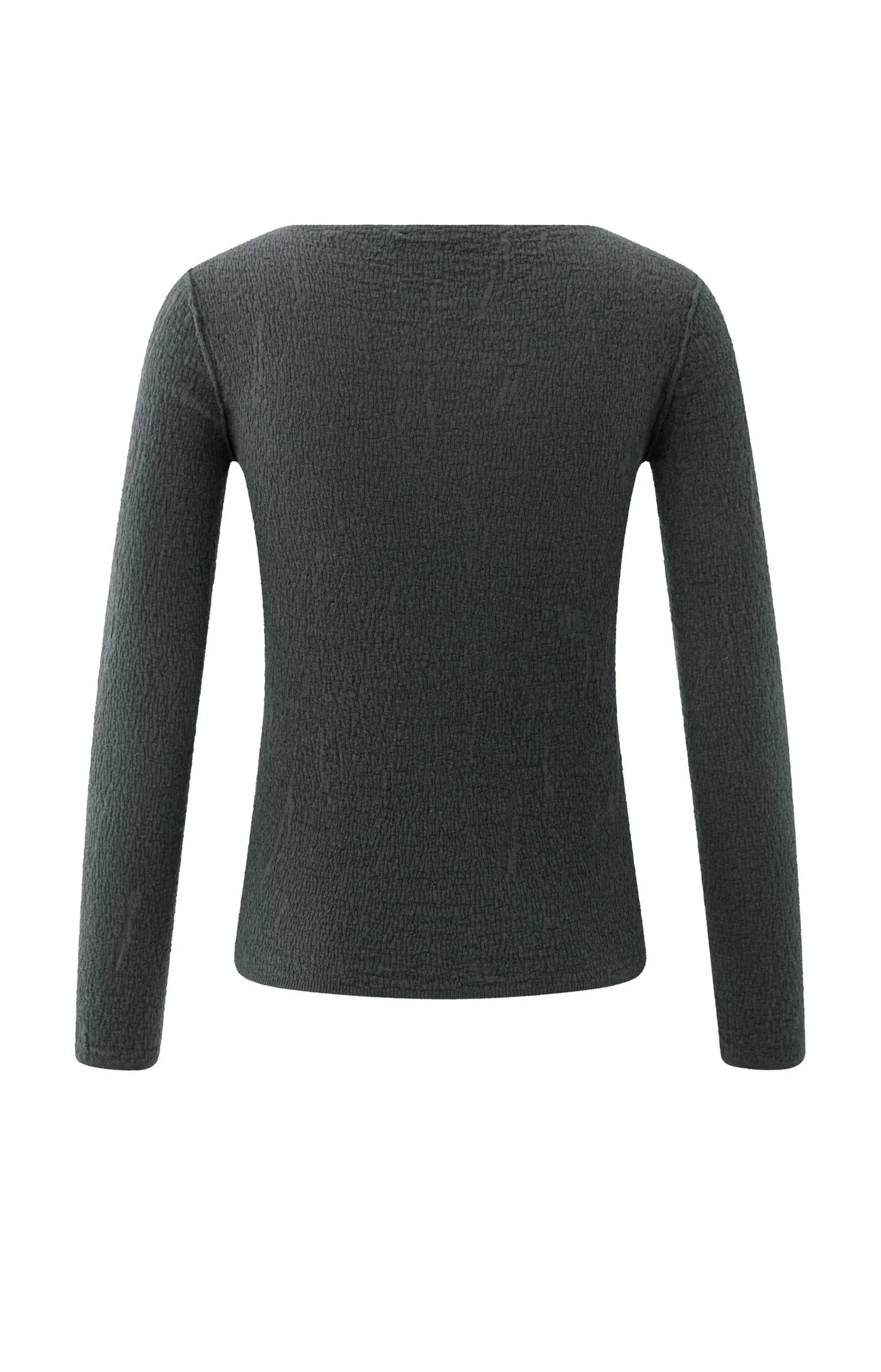 YAYA - Light Structured Knitted Top in Oyster Black