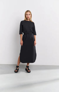 YAYA - Jersey Dress with Belt in Phantom