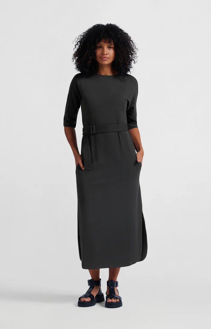 YAYA - Jersey Dress with Belt in Phantom