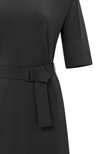 YAYA - Jersey Dress with Belt in Phantom