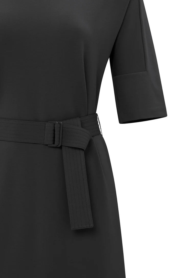 YAYA - Jersey Dress with Belt in Phantom