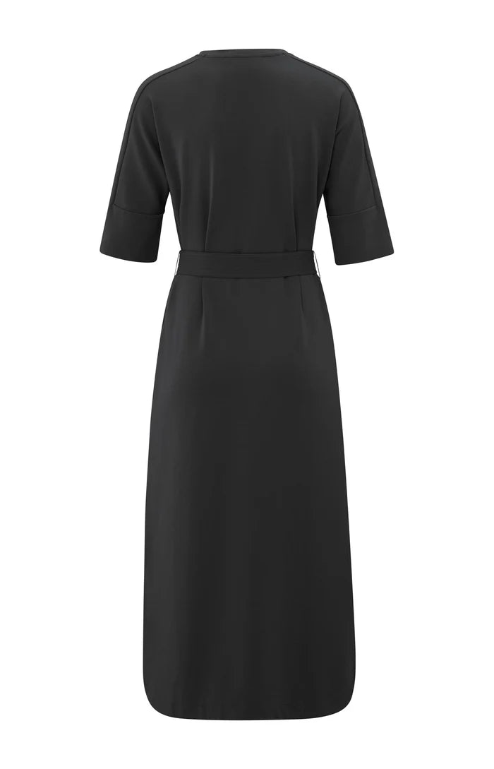 YAYA - Jersey Dress with Belt in Phantom