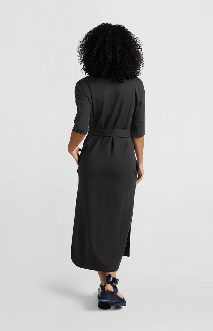 YAYA - Jersey Dress with Belt in Phantom