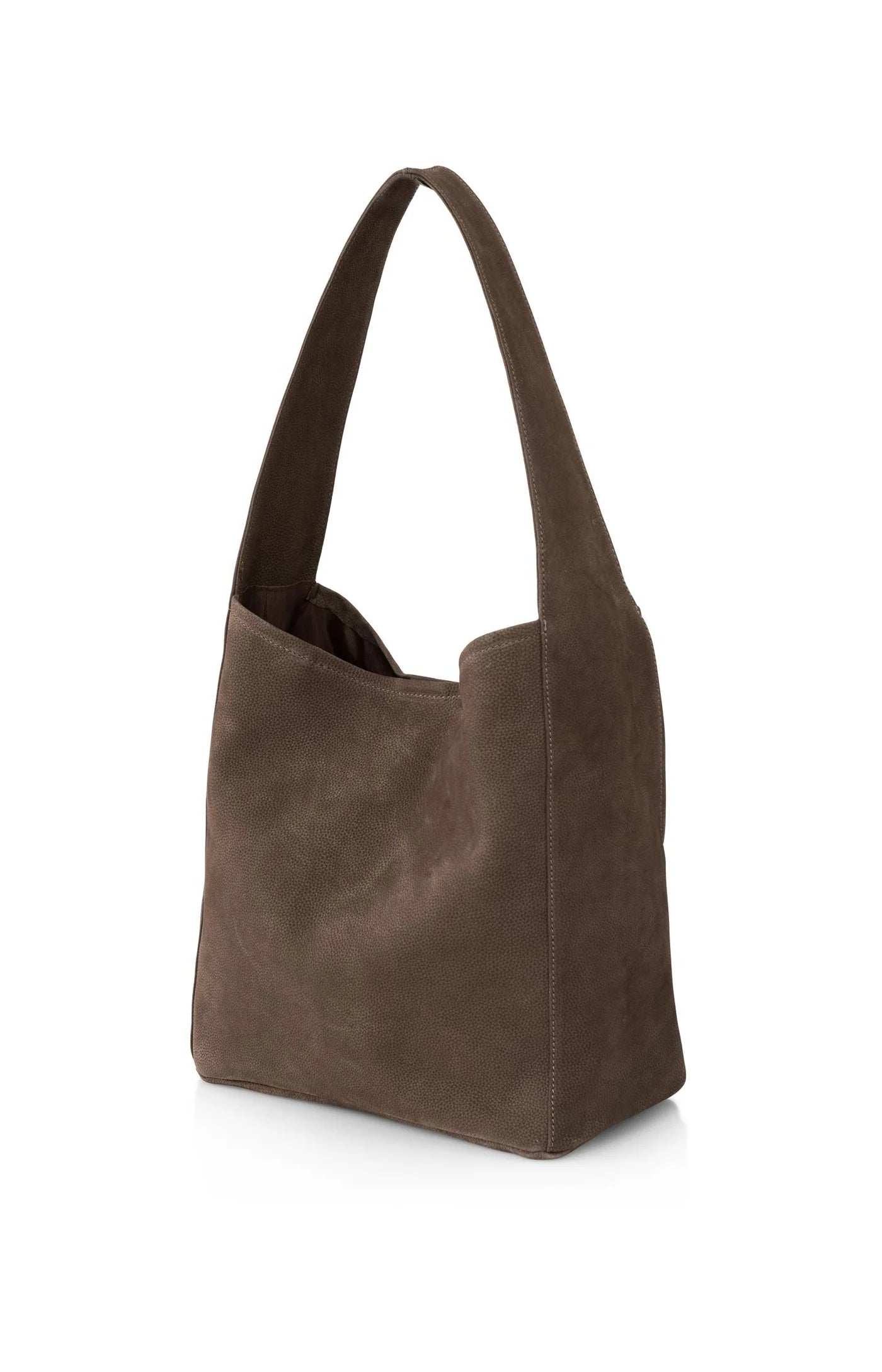 YAYA - Lea Large Leather Bag in Chocolat Brown