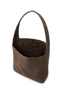 YAYA - Lea Large Leather Bag in Chocolat Brown
