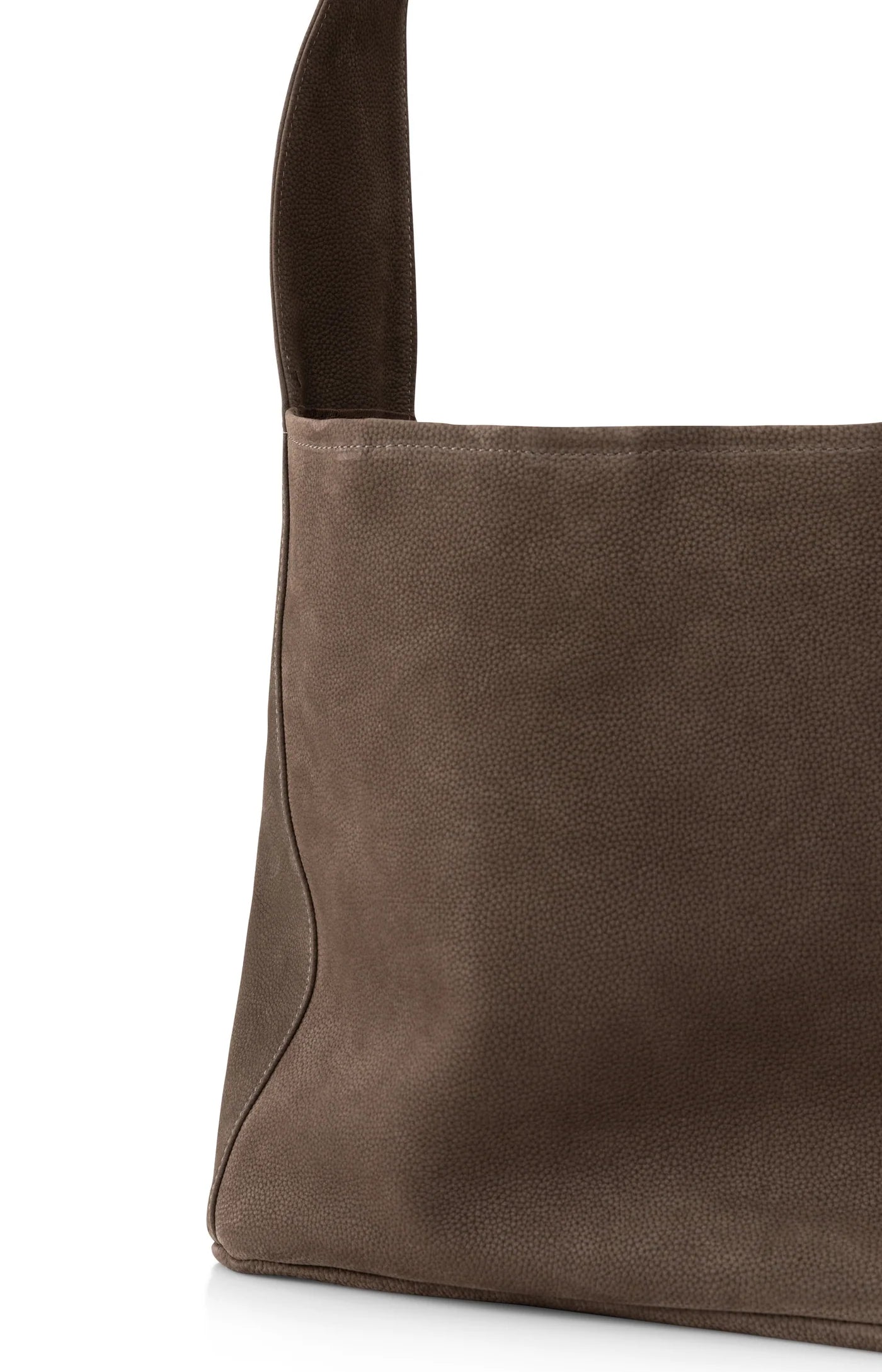 YAYA - Lea Large Leather Bag in Chocolat Brown