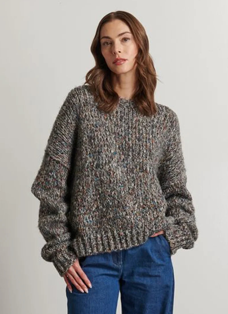 LINE Knitwear - Lily Sweater in Chimney Speckle