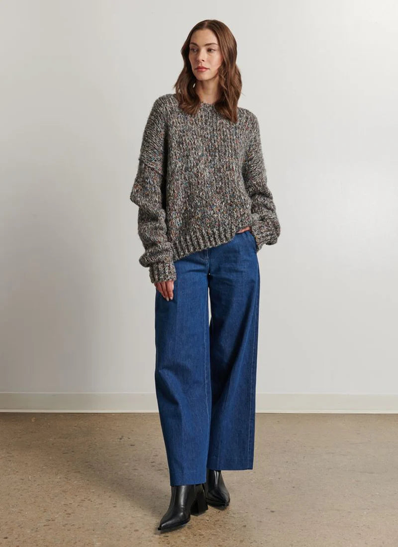 LINE Knitwear - Lily Sweater in Chimney Speckle