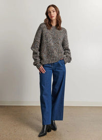 LINE Knitwear - Lily Sweater in Chimney Speckle