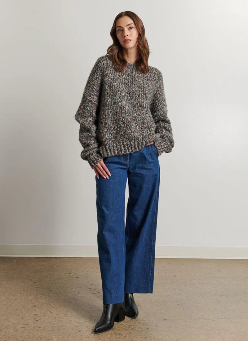 LINE Knitwear - Lily Sweater in Chimney Speckle