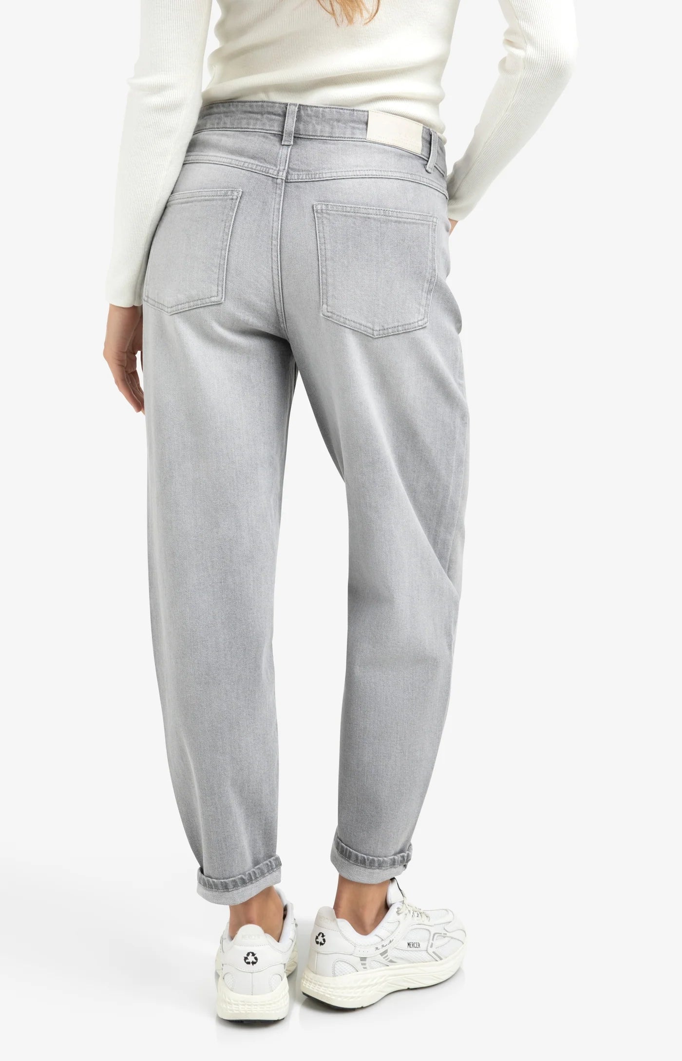 YAYA - Loose fit High Waist Jeans in Light Grey