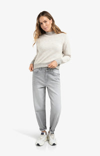 YAYA - Loose fit High Waist Jeans in Light Grey