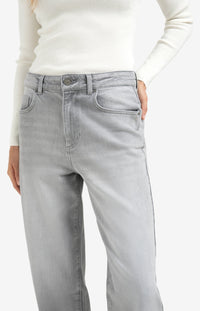 YAYA - Loose fit High Waist Jeans in Light Grey
