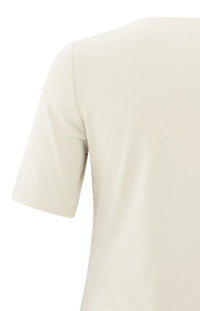 YAYA - Short-sleeve T-shirt with square neckline in Off White
