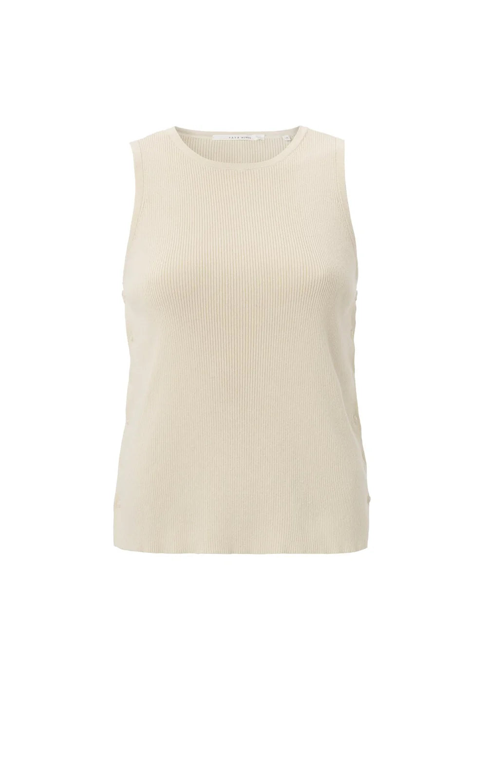 YAYA - Sleeveless top with side buttons in Summer Sand