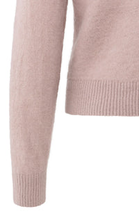 YAYA - V-Neck at Back Sweater in Shadow Grey Pink