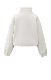 YAYA - Sweatshirt with balloon sleeves in Cloud Grey Melange
