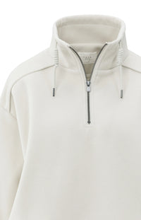 YAYA - Sweatshirt with balloon sleeves in Cloud Grey Melange