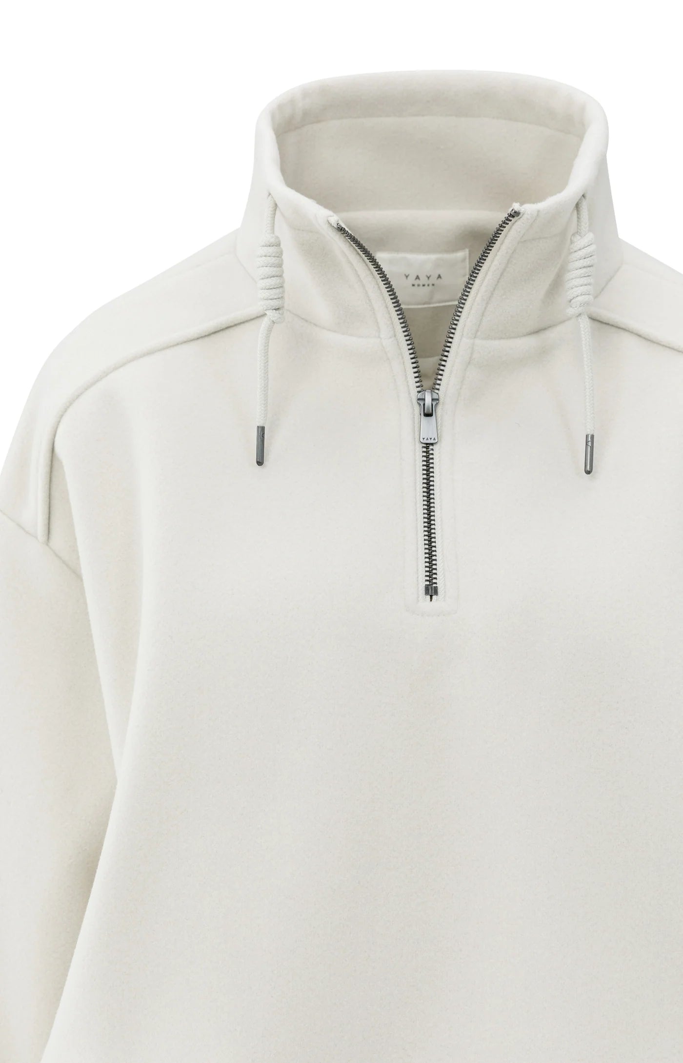 YAYA - Sweatshirt with balloon sleeves in Cloud Grey Melange