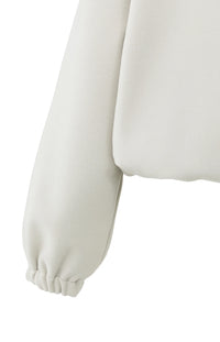 YAYA - Sweatshirt with balloon sleeves in Cloud Grey Melange