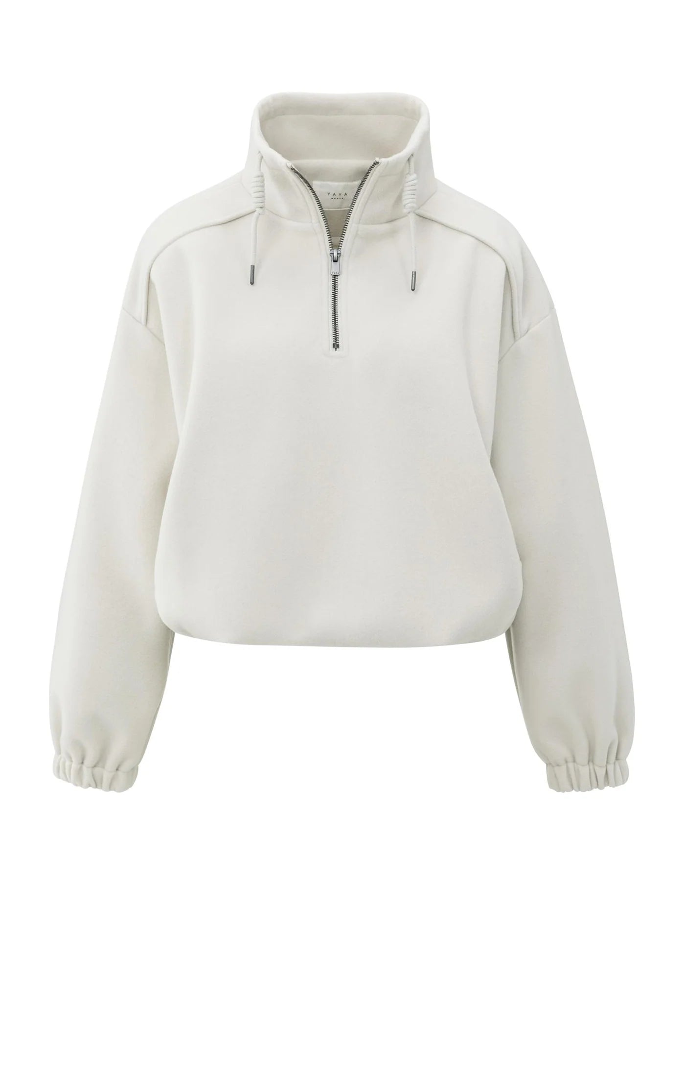 YAYA - Sweatshirt with balloon sleeves in Cloud Grey Melange