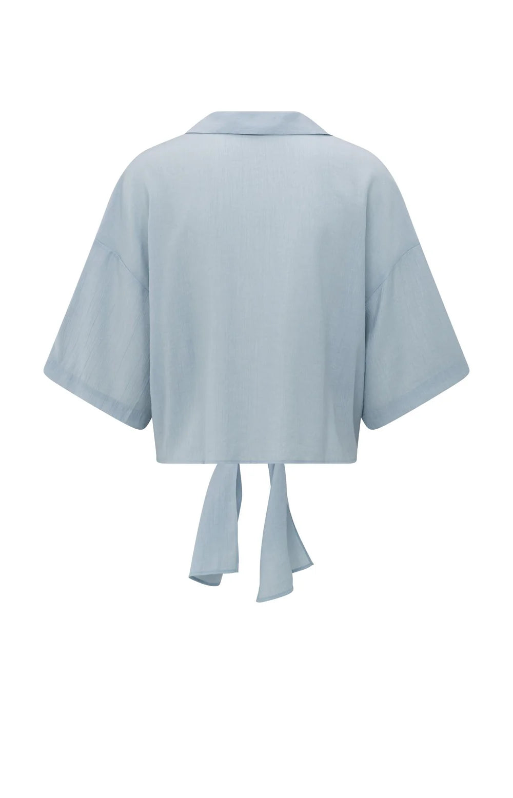 YAYA - Knotted Crinkle Top in Baby Blue