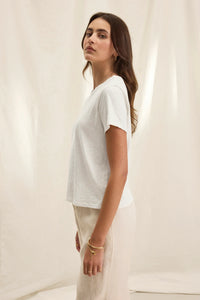Velvet - Marie Tee in White