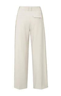 YAYA - Wide Leg Trousers with Stripe in Soft Grey