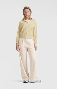 YAYA - Wide Leg Trousers with Stripe in Soft Grey