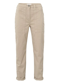 YAYA - Woven Cargo Trousers in Twill Beige