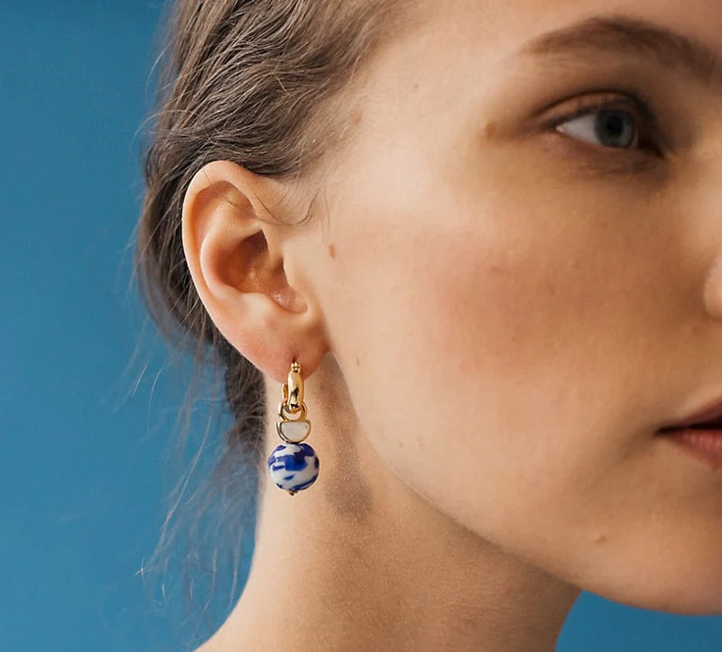 Lizzie Fortunato Cyprus Earrings Bernstein Gold