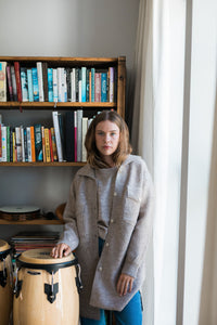 Lyla & Luxe - Stanley - Boucle jacket with double pocket in oatmeal
