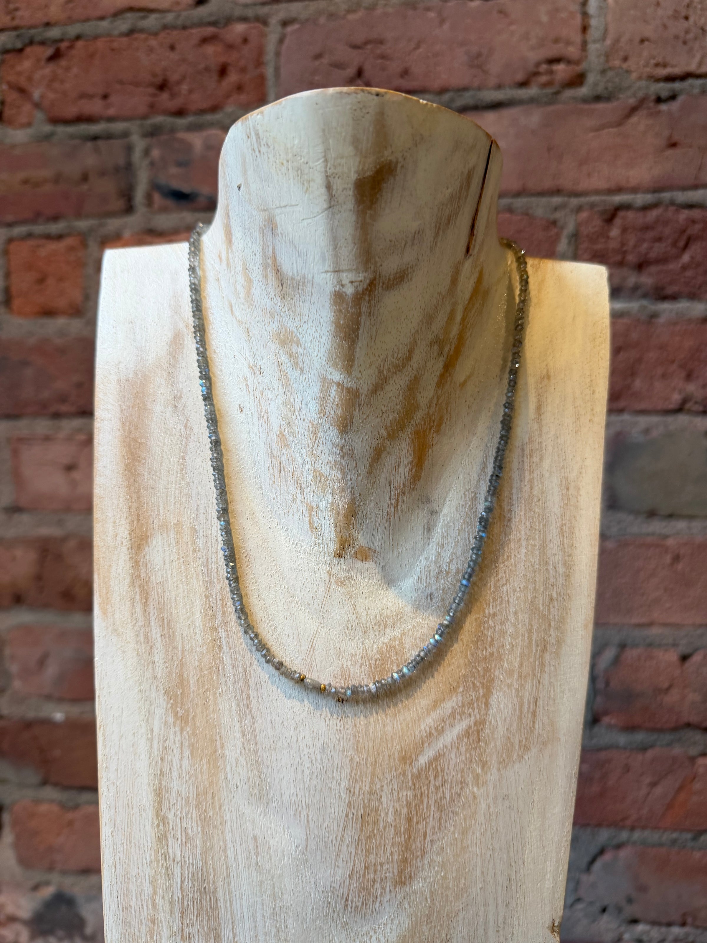 Studio Skanda by Mary Wakefield - Labradorite and Grey Diamond Necklace