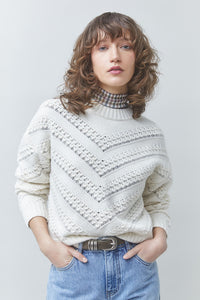 Suncoo - Pernel Sweater in Blanc Casse