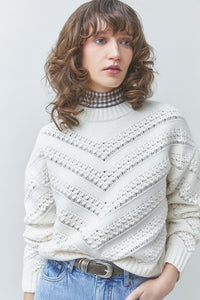 Suncoo - Pernel Sweater in Blanc Casse