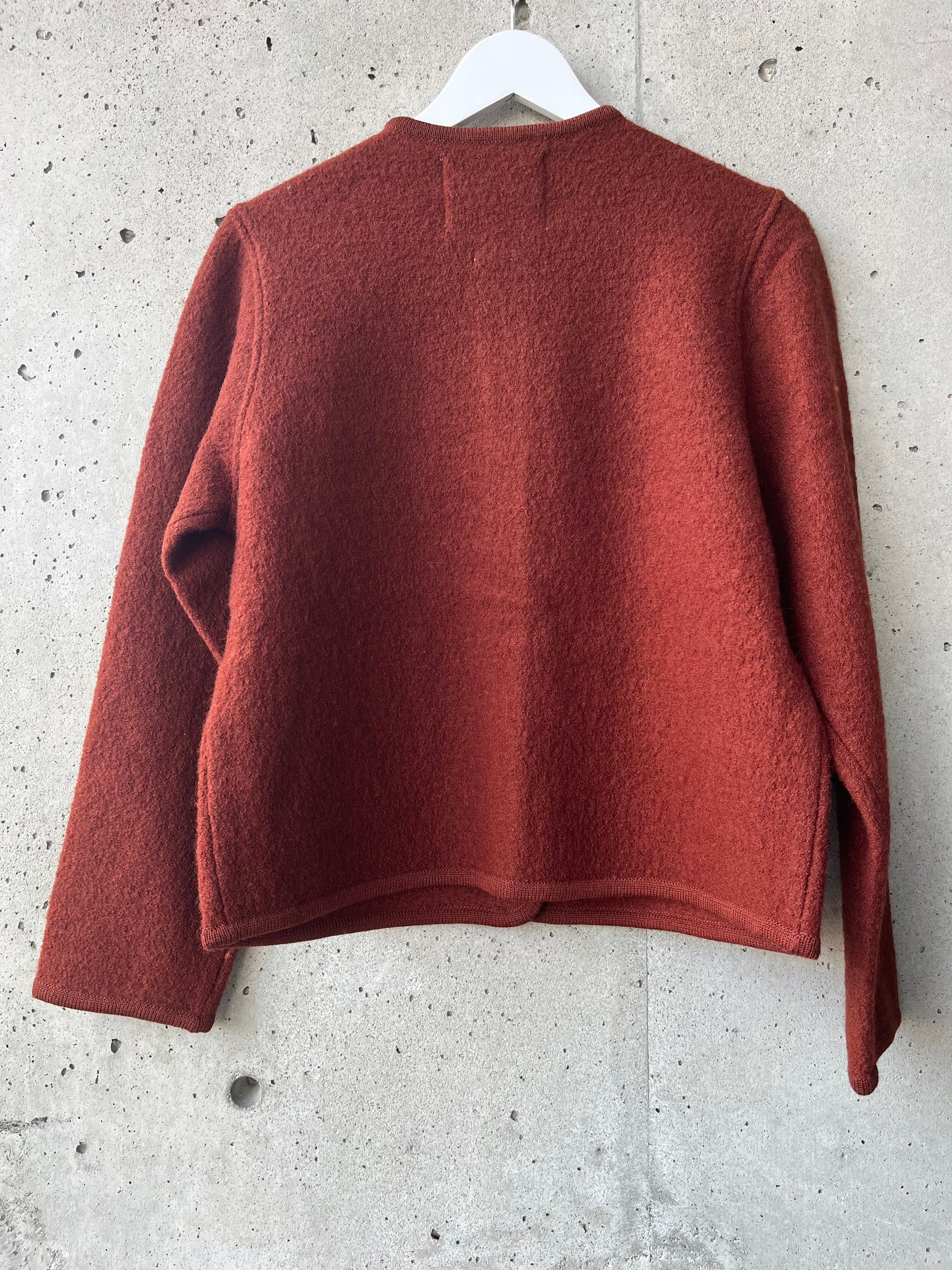 YERSE - Short Boiled-Wool Coat in Oxid