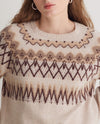 YERSE - Jacquard Sweater in Ecru