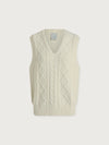 Varley - Kay Cable Knit Vest in Snow White