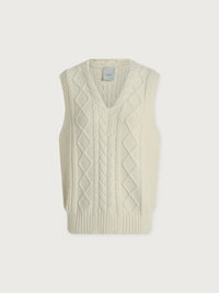 Varley - Kay Cable Knit Vest in Snow White