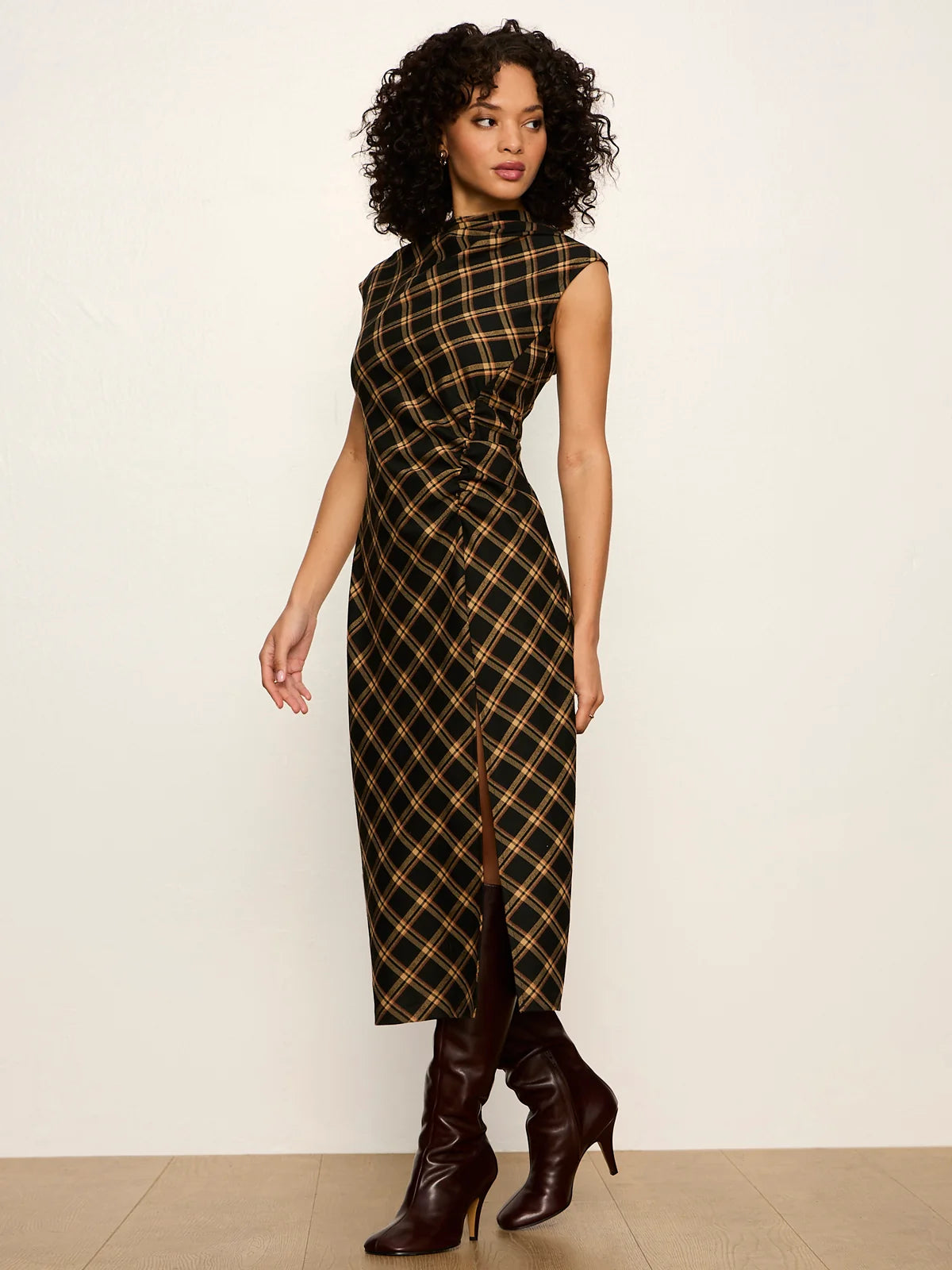 Sanctuary - Autumn Edit Dress in Autumn Goldie Plaid