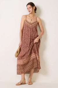 Sanctuary - Coastal V-Neck Maxi Dress in Mosaic Clay