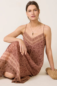 Sanctuary - Coastal V-Neck Maxi Dress in Mosaic Clay